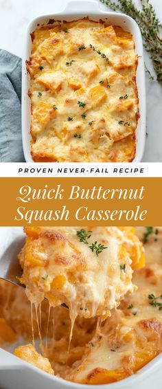 Image for Quick Butternut Squash Casserole Scalloped Butternut Squash Recipes, Butter Squash Casserole, Savory Butternut Squash Casserole, Butternut Squash Casserole Recipes Easy, Butternut Squash Main Dish, What To Cook With Butternut Squash, Scalloped Butternut Squash, Mini Squash Recipes, Easy Butternut Squash Casserole