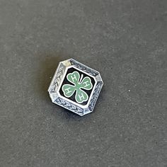 Vintage pendant 4 H Clover, Vintage Nickel-free Square Pendant Jewelry, Four Leaf Clover Jewelry Vintage, Vintage Nickel-free Enamel Necklaces, Vintage Nickel-free Antique Silver Charms, Antique Hallmarked Silver Charms, Silver Enamel, Brooch Pin, Favorite Jewelry