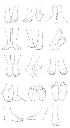 an image of different feet and ankles