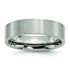 men's wedding band in white gold, with an extra high polished finish and beveled edges