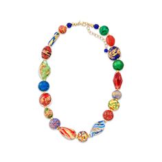 Ross-Simons - Italian Multicolored Murano Glass Bead Necklace, Gold Over Sterling. 18". An RS exclusive. Treat yourself to the luxury of Italian jewelry with this breathtaking selection. This masterpiece showcases multi-shaped Murano glass beads glowing in colorful hues. Finishes with 4-5mm spacer beads, 2" extender and lobster clasp of 18kt yellow gold over sterling silver. Murano glass beads are unique and may vary. Murano glass bead necklace. Gold Woven Bracelet, Triple Hoop Earrings, Lampwork Jewelry, Murano Glass Jewelry, Italian Jewelry, Fine Jewelery, Murano Glass Beads, Sterling Jewelry, Glass Bead Necklace