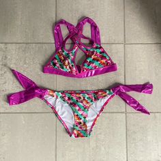 Nwt Babalu Colombian Bikini Set In Size Small, 32. Bikini Top Crosses In The Front! Cleaning Out My Closet! Shop My Other Listings To Bundle And Save! Orange Pink, Pink Orange, Womens Swim, Pink And Orange, Shop My, Orange, Pink, Closet, Women Shopping