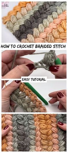 the steps to crochet braided stitchs