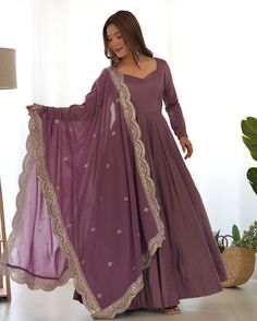 Comment “Link” To Get Details In DM 💜 Mauve Pure Roman Silk Chanderi Anarkali Suit Set With Huge Flair, Dupatta & Pant Search “NKB 40” On Our Website To Shop 👗 Hurry, Book Fast To Make This Festival Season Unforgettable ✨ Shop Now From www.BahuPalace.com Link In Bio DM/WhatsApp Us At +91 9409911700 💖 Take Screenshot & Send Us To WhatsApp For More Details! Which One You Want To Buy/Inquiry? 🙈 100% Quality Assured Premium Product With Pocket Friendly Price | Free Express Shipping | Cash On... Purple Anarkali, Patiyala Dress, Heavy Dupatta, Silk Anarkali, Sequence Embroidery, Elite Fashion, Anarkali Kurti