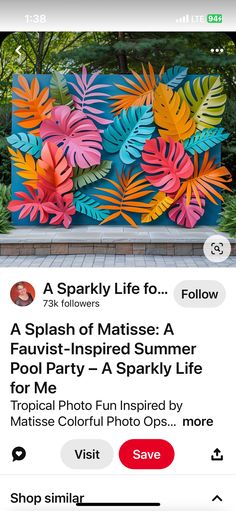 the instagram page for an artist's garden