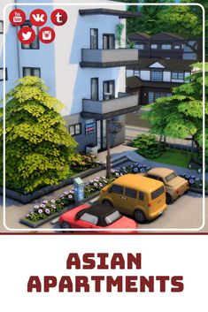 Speed build available here - JuliaFilms Asian Apartment, Cc Sims4, Sims Houses, Sims 4 Build, Sims 4 Clothing, Sims Mods, The Sims 4