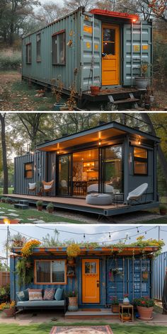 Is It Cheaper to Build a House or a Tiny Shipping Container Home? Cargo Box House, Small Storage Container Homes, Cargo Crate House, How To Paint A Metal Shipping Container, Freight Container Homes, Container Airbnb Ideas, Simple Container House Ideas, Shipping Container Beach House, Two Story Shipping Container Homes