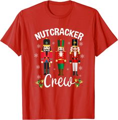 Nutcracker Crew Ballet Dance Matching Family Xmas Pajama T-shirt Deez Nuts Nutcracker Shirt, Nutcracker Shirt, Bachelorette Vacation, Briar Patch, Xmas Pajamas, Funny Bachelorette, Nutcracker Ballet, Nutcracker, Ballet Dance