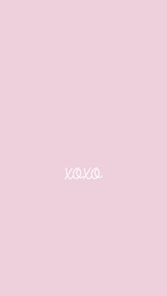 the word xoxo is written in white on a pink background