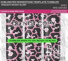 the pink and black pattern is featured in this ad