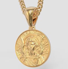 ★ St Michael Archangel Pendant ★ Handcrafted St Michael Archangel pendant/necklace for Men and Women. * Materials/Finishes ➤ Sterling Silver (Silver 925) ➤ 24K Gold Plated over Silver 925 * Dimensions ➤ ~ 3.3 x 3.0 x 0.4 cm (~ 1.3 x 1.2 x 0.2 inches)/Bail: Suitable for up to ~ 4.5 mm (~ 0.18 inches) Chain * Weight: ~ 14 grams (in Silver 925) ----------------------------------------------------------------------------- IMPORTANT NOTES: ------------------------------------------------------------- St Michael Archangel, Michael Archangel, Saint Michael, Precious Jewels, Mens Gold, St Michael, Men Necklace, Gold And Silver, Silver 925