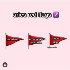 three red flags with the words are in different languages, and there is no image on them