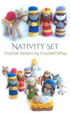 nativity set crochet pattern by crochetpoplay