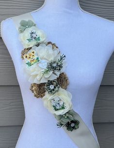 "Shoulder Sash  The ribbon sash is 2 1/2\" wide by 80'' (2 meters) long Embellishment measurement 13\"" Baby Shower Sash, Maternity Sash, Pretty Angel, Baby Bump, Baby Bumps, Bump, Shower Ideas, I Am Awesome, Etsy Gift Card