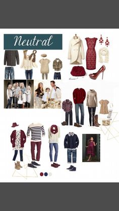 a collage of different types of clothes and shoes with the words neutrote