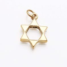 14k yellow gold Star of David Solid Pendant Yellow Gold from JewelryJudaica Gold Star Of David Necklaces, Luxury Gold Star Of David Jewelry, Gold Star Of David Fine Jewelry, Gold Nickel-free Star Of David Necklace, 14k Gold Star Of David Necklace, Tarnish Resistant, Star Of David Pendant, Braids With Weave, Jewelry Accessories Ideas, Star Of David