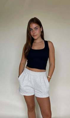 sweat shorts, shorts, lounge wear, sweat pants, elevated lounge wear, elevated comfy clothes, grey shorts, every day bottoms, going to class outfit inspo, fall staples, closet staples, time capsule wardrobe Sweat Shorts, Bubblegum Pink, Pink Shorts, Capsule Wardrobe