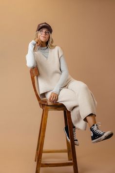 The Courtney Knit Pants are the perfect piece to finish off your winter wardrobe. We love a comfy and cute set and this one is ideal for the office or running errands! ribbed knit Salty Blonde, Knit Sweater Vest, Matching Pants, Chic Outfit, Cute Sets, Wardrobe Style, Comfy Cozy, Knit Pants, Pant Set