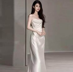 Introducing our elegant Wedding Dress. This made-to-order gown is designed for the bride who seeks both style and affordability on her special day. Crafted from high-quality satin, this dress ensures comfort and durability, allowing you to move freely and dance the night away. The slim fit mermaid silhouette beautifully accentuates your figure, while the small train adds a touch of sophistication and grace. Whether you're planning an intimate ceremony or a grand celebration, our wedding dress is Wedding Dress French, Light Wedding Dress, Light Wedding Dresses, Mori Fashion, Light Wedding, Prom Dress Inspiration, Pretty Prom Dresses, Fairy Fashion, Satin Wedding Dress