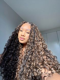 Box Dreads, Boho Knotless Braids Hairstyles, Bohemian Braided Hair, Knotless Braids Hairstyles, Boho Braided Hairstyles, Hair Muse, Boho Knotless Braids, Boho Knotless, Hair Color Orange