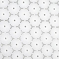 This is a lightweight, poly/cotton blend floral eyelet. Perfect for summer dresses and tops. Eyelet Fashion, Designers Home, Eyelet Fabric, Mood Fabrics, Online Fabric, Buy Fabric, Material Girl, White Eyelet, Teen Vogue