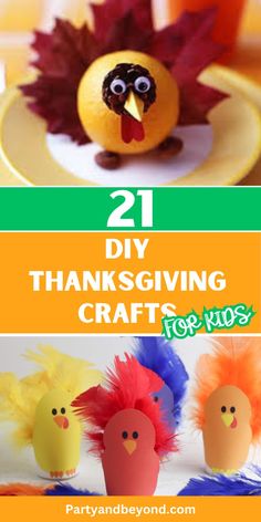 two thanksgiving crafts for kids to make