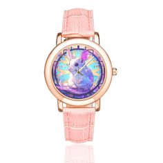 "Introducing our Cute Watch with Rose Gold Plated Bezel and Pink Leather Band - a delightful blend of style and kawaii charm! This Pastel Goth Watch is not just a timepiece; it's a fashion statement designed for women and kids who appreciate a touch of whimsy in their accessories. **Key Features - **Stylish and Personalized Tailored for fashion-forward women and kids, this watch is a perfect blend of style and cuteness. - **Premium Quality The stainless watch-case is expertly polished on the front and plated in elegant rose gold. The metal drawing treatment on the watch's side and bottom enhances its overall appeal. - **Durable Construction The watch mirror is crafted from super-hard, wear-resisting glass, ensuring longevity and scratch resistance. - **Perfectly Sized With a weight of 5.29 Pink Watches As Gift, Pink Round Watches For Gifts, Cute Chinchilla, Metal Drawing, Cute Watches, Watches For Women, Pastel Goth, Watch Case, Pink Leather