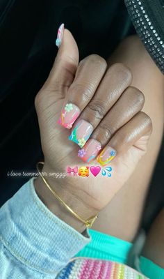 nails,summernails,summernailinspo Short Basic Acrylic Nails, Basic Acrylic Nails, Lime Green Nails, Purple Acrylic Nails, Basic Nails