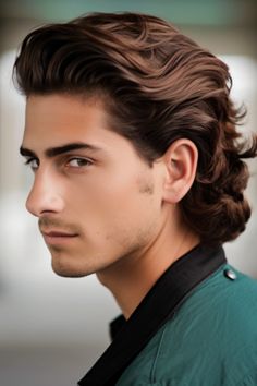 35 Best Slicked Back Hairstyles for Men Gelled Back Hair Man, Sleek Hairstyles Men, Slicked Back Mens Hair, Mens Pushed Back Hair, Slick Back Man Hair, Fancy Hairstyles Men, Pull Back Hairstyles Men, Different Hairstyles For Men, Slicked Back Long Hair Men