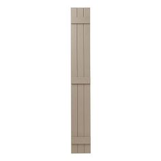 the side view of a beige wooden door on a white background with clippings