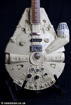 a star wars guitar made out of legos