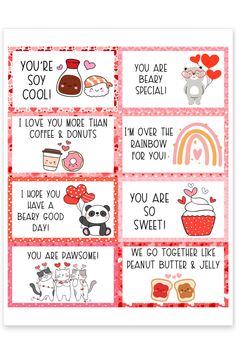 valentine's day printables for kids to use in the classroom or at home