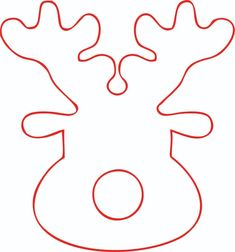 the outline of a reindeer's head