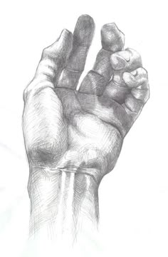 a drawing of a hand holding something in it's right hand with the thumb extended