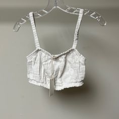 Z Supply Balcony Gauze Bra Top White Chic White Crop Top With Adjustable Straps, White Linen Beach Crop Top, Fitted Crop Top For Summer Daywear, Summer Daywear Fitted Crop Top, White Linen Crop Top For Beach, White Fitted Linen Crop Top, Spring Season Crop Top For Daywear, White Linen Crop Top For Spring, Chic Crop Top With Adjustable Straps For Vacation