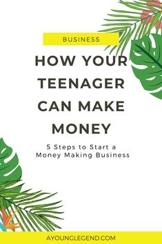 Are you interested in your teenager making money from home or online? Here are 5 steps to help them start a business, make money online and while they are in high school and college. Insights into starting a successful online business from a teen entrepreneur.  How to make money as a teenager in high school | how to make money as a teenager at home | how to make money for kids