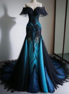 Gryffindor Wedding Dress, Dark Fantasy Gown, Villain Dresses, Black Wedding Gowns, Type Of Content, Diy Costume, Prom Dress Inspiration