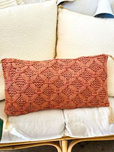 Woven Diamond Pattern Pillow - Rust - The Farmhouse Candle Room, Pattern Pillow, Clothes Closet, Kids Stickers, Rust Color, Gaming Gifts, Woven Cotton, Pillow Pattern, Clothes Collection