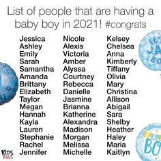 the list of people that are having a baby boy in 2011