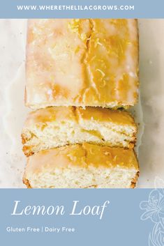 lemon loaf with glaze and dairy free