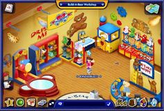 the game has many items in it, including toys and games for children to play