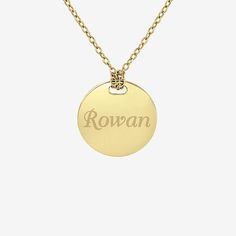 Included: 1 Chain(s)Features: Engraveable, PersonalizedJewelry Closure: Spring Ring ClaspLink Construction: SolidMetal Color: YellowChain Length: 18 InchChain Width: 1.25 MillimetersPendant Length: 16mmPendant Width: 16mmMetal: 24k Gold Over SilverChain Construction: CableCare: Polishing ClothAssembled in the US from Imported Materials Personalized Necklace, Silver Pendant Necklace, Name Necklace, Spring Rings, Accessories Jewelry, Dog Tag Necklace, Silver Pendant, Silver Necklace, Gold Necklace