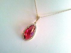 Red Ruby wedding Necklace  Gemstone Necklace  by LaLaCrystal, $28.00 Dainty Jewelry Bracelets, Dainty Jewelry Rings, Dainty Jewelry Silver, Dainty Fine Jewelry, Dainty Jewelry Necklace, Necklace Ruby, Dainty Gold Jewelry, Custom Initial Necklace, Ruby Wedding