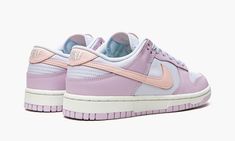 The Women’s Nike Dunk Low “Easter 2022” celebrates the spring holiday, but a colorway this nice can be worn all year long.  This colorful Dunk features a mixture of pastel hues across the leather upper, with a light blue-grey base, lavender overlays and pink side Swooshes. Nike Dunk Low Easter, Easter Shoes, Outfit Pieces, Blue Lavender, Pastel Hues, Nike Dunk Low, Pearl Grey, Dunk Low, Nike Dunk