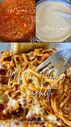 million dollar spaghetti, baked spaghetti, baked millionaire spaghetti, tiktok million dollar baked spaghetti, million dollar spaghetti casserole, million dollar spaghetti with alfredo, baked million dollar spaghetti, Spaghetti alfredo Meals For Large Groups Dinners, Million Dollar Spaghetti Recipe, Spaghetti Recipes Easy, Million Dollar Spaghetti, Spaghetti Meat Sauce, Best Spaghetti, Meat Pasta, Alfredo Sauce Recipe, Spaghetti Recipe