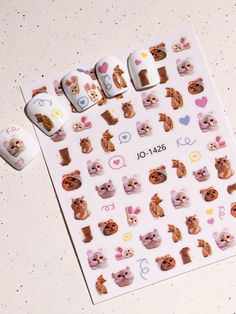 Color: Multicolor Type: Full Nail Stickers, Pattern Stickers Material: PC Power Supply: None Product Measurements in cm : Height Length Width 0.1 0.92 0.72 Emoji Nails, Cat Emoji, Manicure Tips, Lovely Cat, Nail Patterns, Nail Sticker, Pedicure Nail Art, Manicures Designs, Foot Care