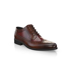 Leather Lace-up Dress Shoes With Stitched Sole, Semi-formal Lace-up Leather Shoes, Semi-formal Leather Lace-up Shoes, Leather Lace-up Dress Shoes For Galas, Semi-formal Brown Leather Lace-up Shoes, Lace-up Leather Shoes With Brogue Detailing, Semi-formal Leather Oxfords With Leather Footbed, Leather Wingtip Lace-up Shoes With Leather Sole, Semi-formal Leather Oxfords With Stitched Sole