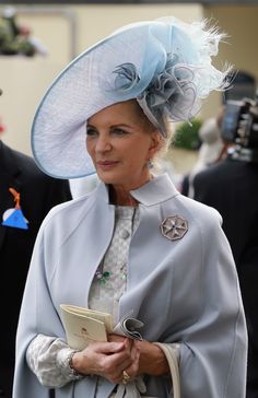 Royal Ascot, Princess Michael of Kent, beautiful elegant pale blue hat Princess Michael Of Kent, Love Hat, Royal Ascot