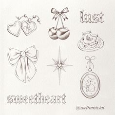 a drawing of some type of sweet treats and sweets for someone's special occasion