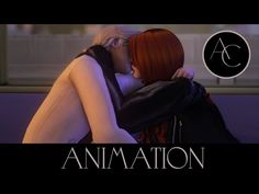 two animated women hugging each other with the words animation above them in front of them